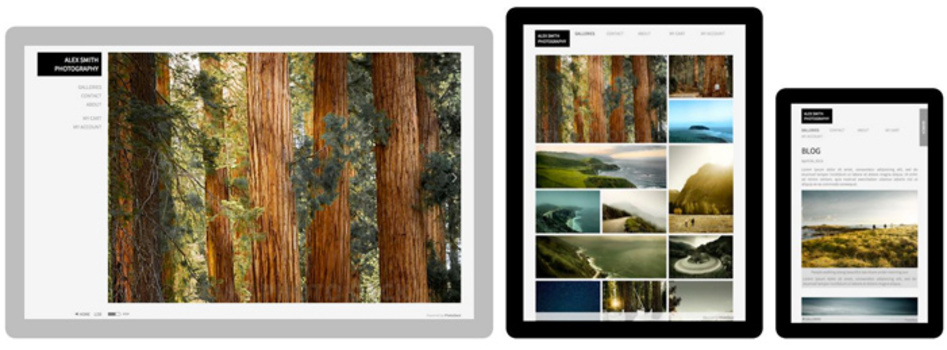 fully responsive website for photographers