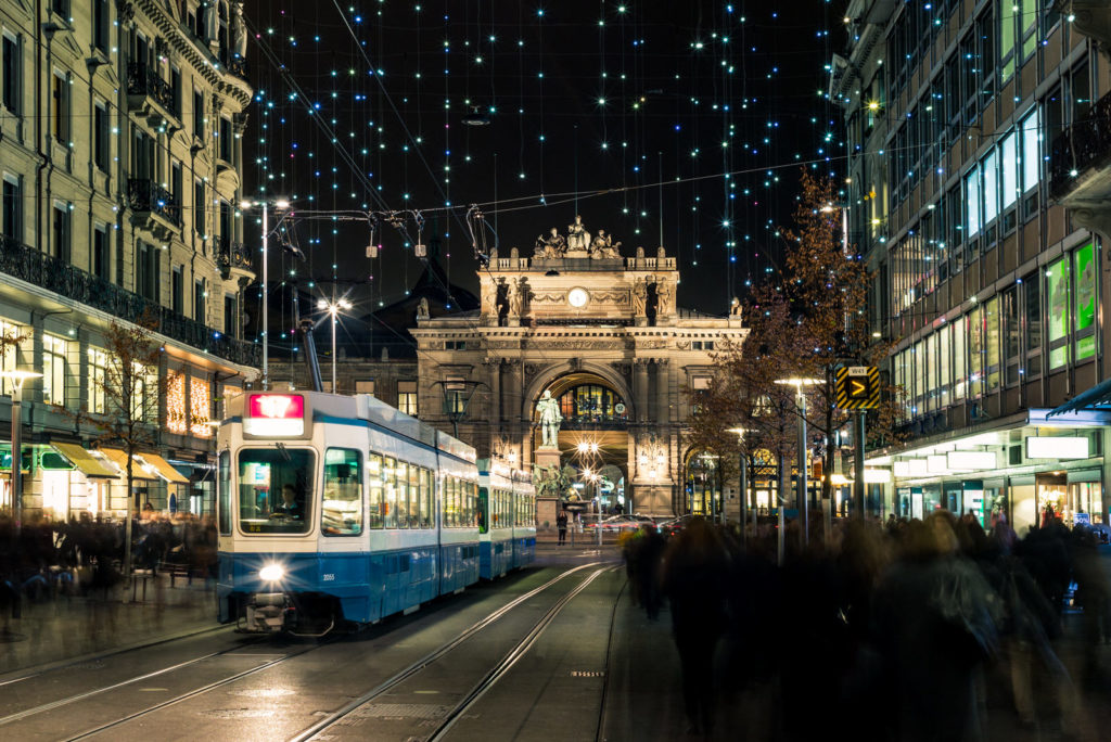 Conseils de photographie pour Noël: Eclairage de Noël en ville.